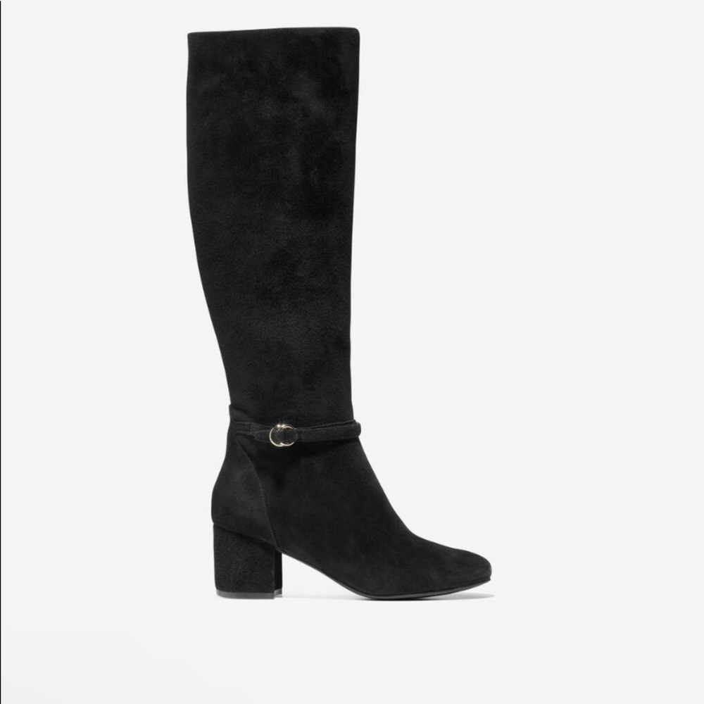 NWT Black Knee High Leather Cole Haan